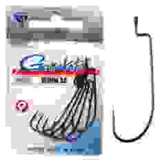 Крючок Gamakatsu офсетный Worm 34 Black #4/0 5шт