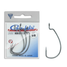 Offset Gamakatsu hook Worm Offset EWG NS Black # 5/0 5pcs