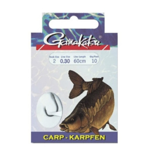 Крючок Gamakatsu BKS-3510F Carp 60cm Black #2 10шт 0.30mm