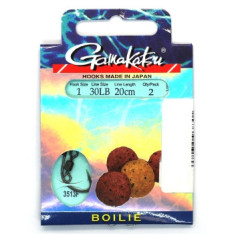 Hook Gamakatsu BKS-3513F Boilie 20cm Black # 4 2pcs 0.30mm 