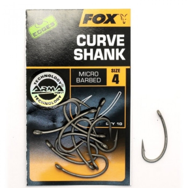 Гачки тефлонові Fox Edges Armpoint Curve shank size 4