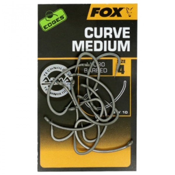 Крючки тефлоновые Fox Edges Armpoint Curve Shank size 4