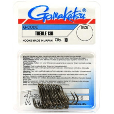 Gamakatsu Treble Hook 13NS Black # 10 10pcs