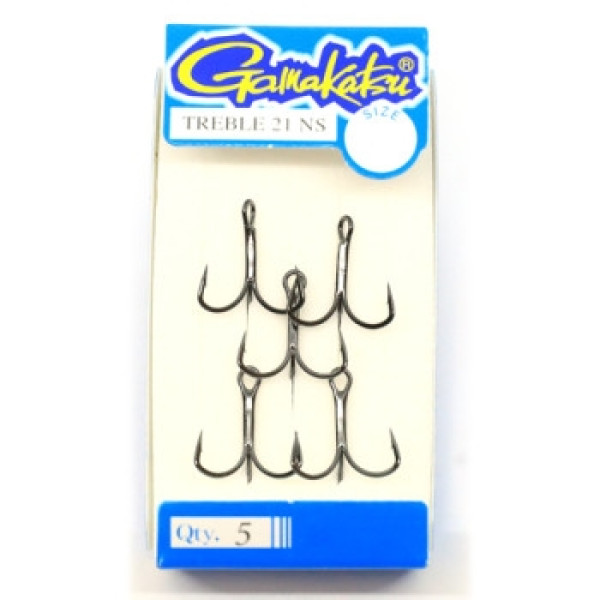 Крючок Gamakatsu тройной Treble 21 NS EWG Black #10 5шт