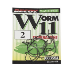 Decoy Worm 11 Tournament 2 Hook, 9pcs