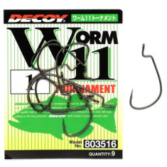 Decoy Worm 11 Tournament 1 Hook, 9pcs