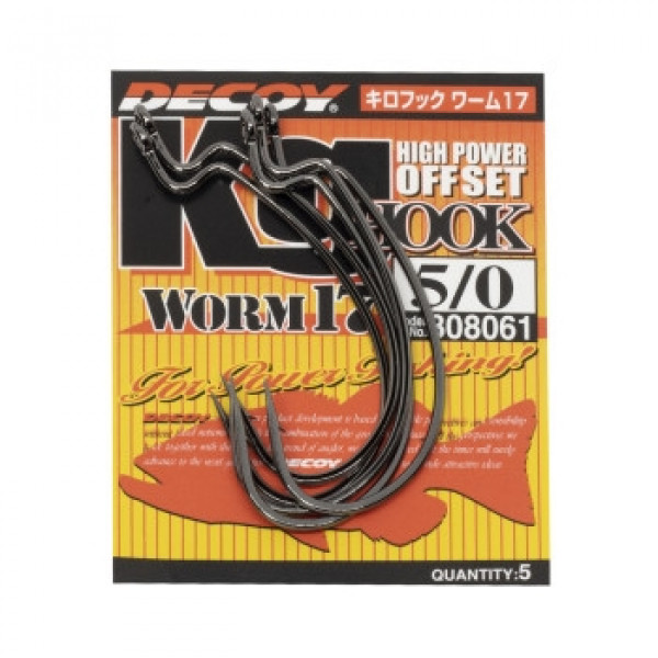 Крючок Decoy Worm 17 Kg Hook 5/0, 5шт