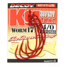 Decoy hook Worm17R Kg Hook R # 4/0 5 pcs / pack