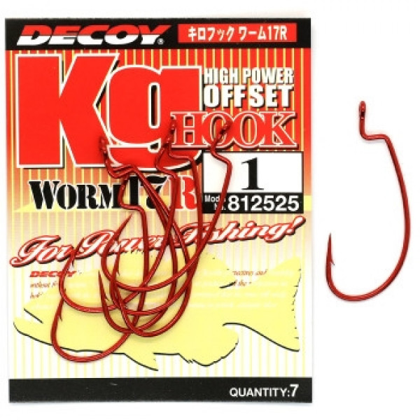 Крючок Decoy Worm17R Kg Hook R #1 7 шт/уп