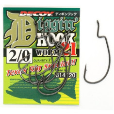 Decoy Worm 21 Digging Hook 2/0, 7pcs