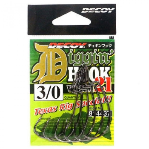 Крючок Decoy Worm 21 Digging Hook 3/0, 6шт