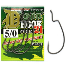 Decoy Worm 21 Digging Hook 5/0, 4pcs