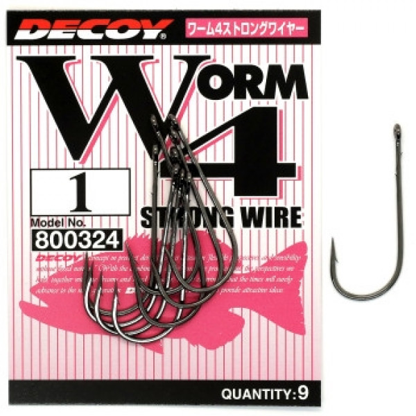 Гачок Decoy Worm4 Strong Wire #1 (9 шт/уп)