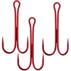 Гачок двійник Double Hook Long SS Red #2/0