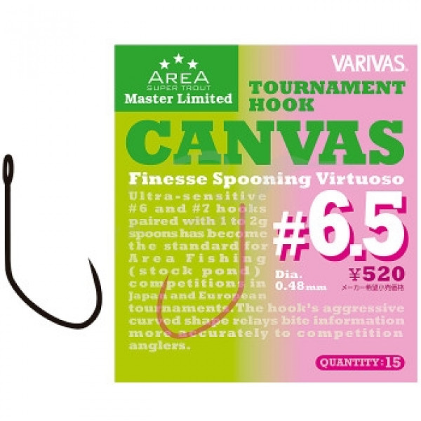 Гачок форель Varivas Super Trout Area MLD Tournament Hook Canvas #6.5