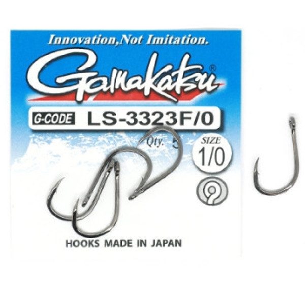 Крючок Gamakatsu LS-3323F N/L Black #1/0 5шт