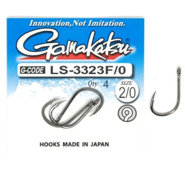 Крючок Gamakatsu LS-3323F N/L Black #2/0 4шт