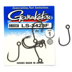 Hook Gamakatsu LS-3423F N / L Black # 1 6pcs