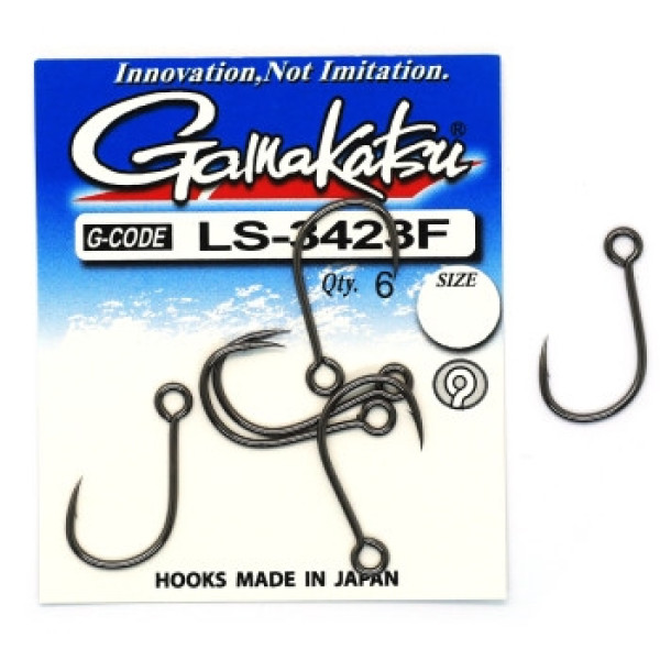 Крючок Gamakatsu LS-3423F N/L Black #2 6шт