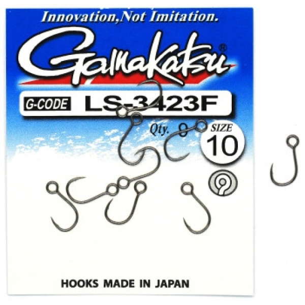 Крючок Gamakatsu LS-3423F N/L Black #10 9шт