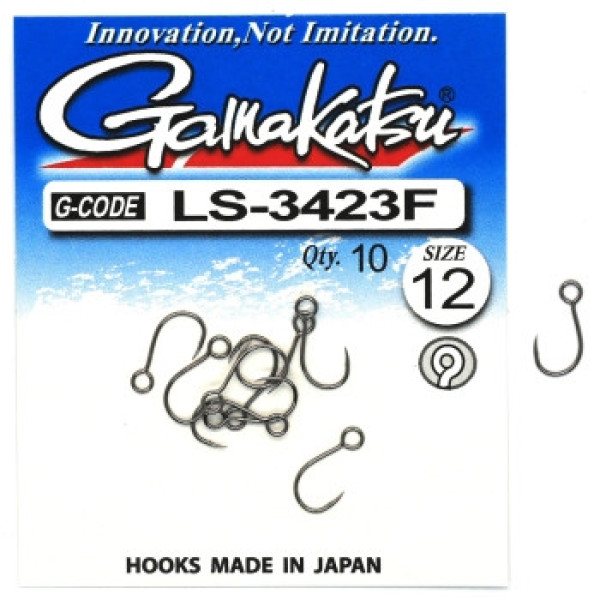 Крючок Gamakatsu LS-3423F N/L Black #12 10шт