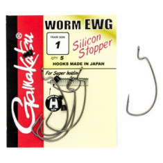 Gamakatsu hook offset Worm Offset EWG silicon stopper Black # 1 5pcs