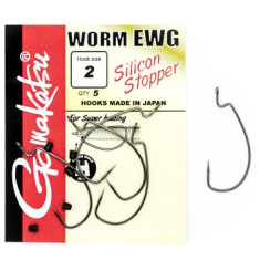 Gamakatsu hook offset Worm Offset EWG silicon stopper Black # 2 5pcs
