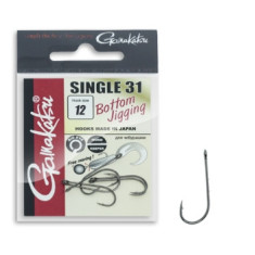 Hook Gamakatsu Worm Single 31 Black # 12 9pcs