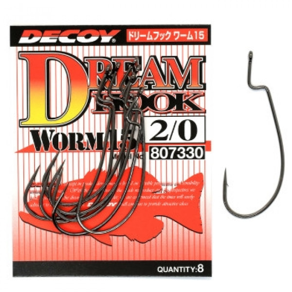 Крючок Decoy Worm 15 Dream Hook 2/0, 8шт