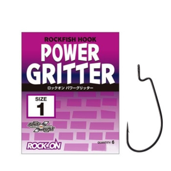 Крючок оффсетный Varivas Rock-On Power Gritter #1 6шт.