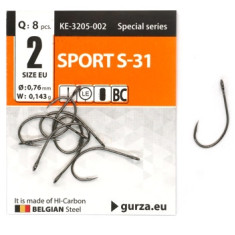 Гачок Gurza з великим вухом Sport S-31 #2 BC 8pc