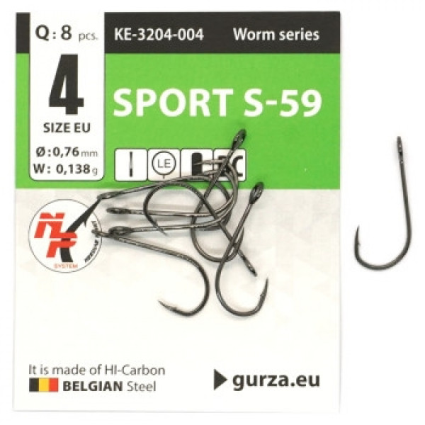 Гачок Gurza з великим вухом Sport S-59 #4 BC 8pc