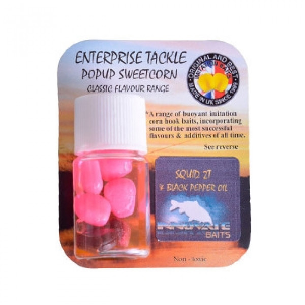 Искусственная кукуруза Enterprise Tackle Pop-Up Innovate Baits Squid 2T& Black Pepper Pink