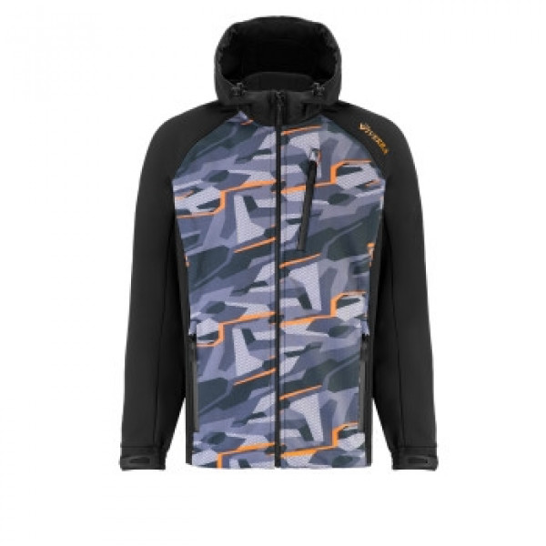 Куртка Viverra Softshell Infinity Hoody Black Camo Orange M