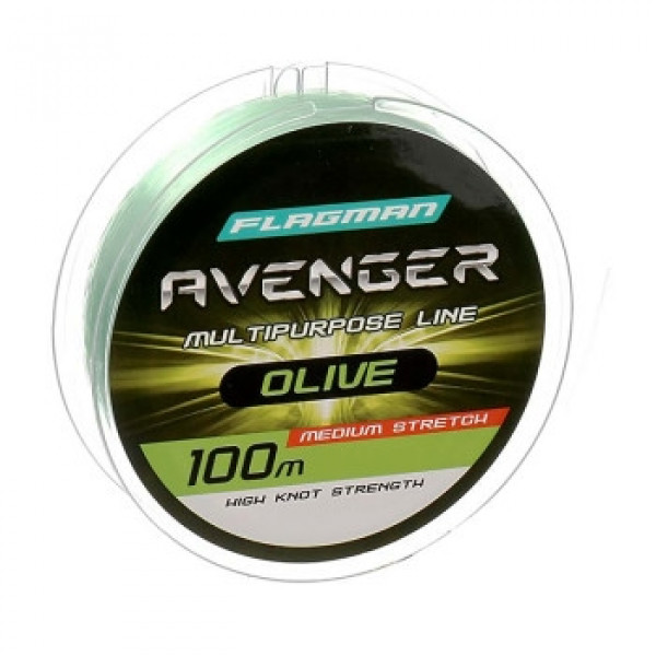 Леска Avenger Olive 100m 0.2mm