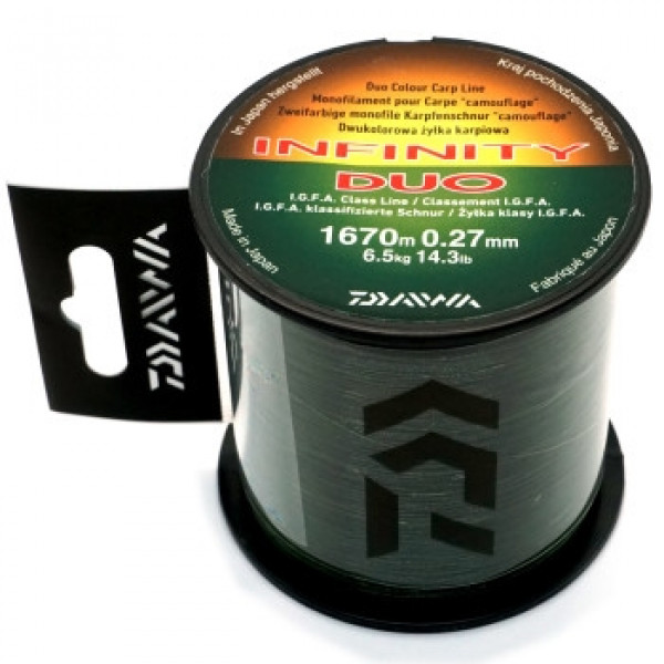 Леска Daiwa Infinity Duo Carp 0.27mm 1670м