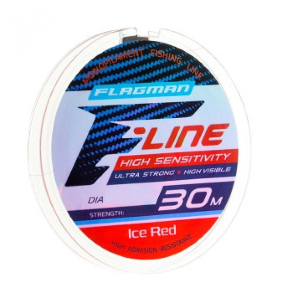 Леска F-Line Ice Red 30m 0.14mm