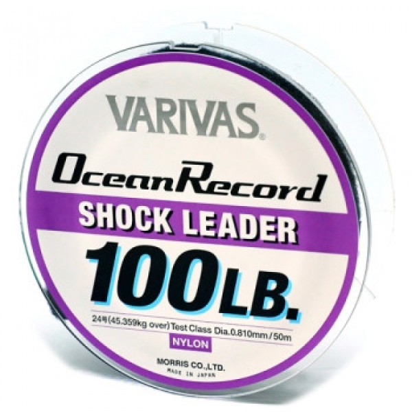 Моношоклідер Varivas Ocean Record Shock Leader 0.81mm 100lb 45.36kg 50m