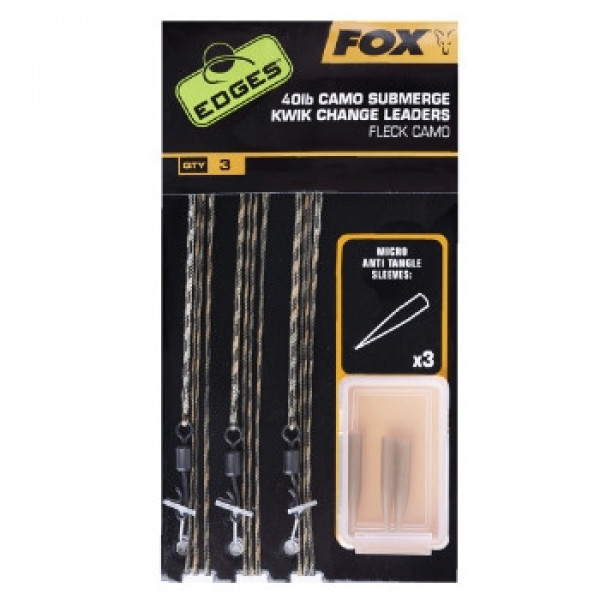 Монтаж лидкор без сердечника Fox Edges Camo Submerge leaders Kwik Change 40lb