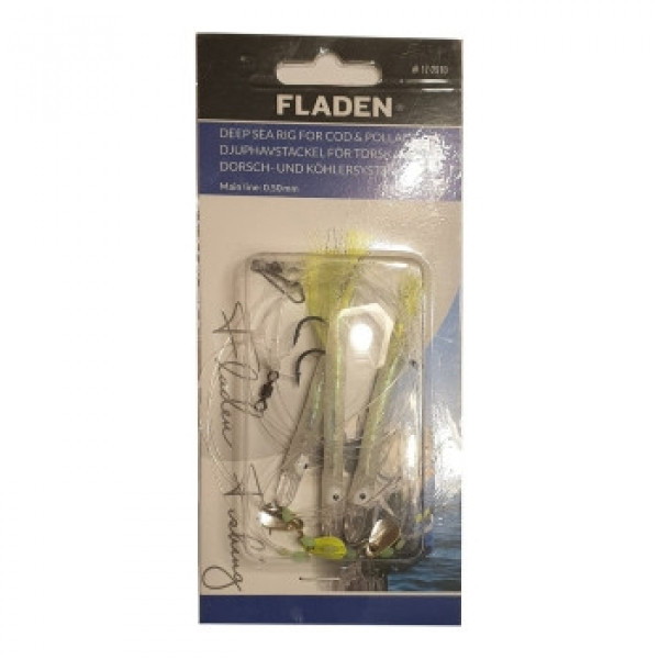 Морской монтаж Fladen Deep Sea rig 10/0 hook with lumi tube