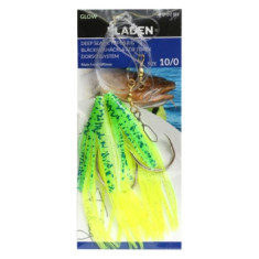Морський монтаж Fladen Glowing Squids green hook size 10 Морський монтаж Fladen Glowing Squids green hook size 10