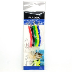 Морской монтаж Fladen Gummi Mac 5p Assorted Glowing 4/0