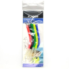 Морской монтаж Fladen Gummi Mac 5p Assorted Glowing 6/0