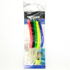 Морской монтаж Fladen Gummi Mac 5p Assorted Glowing 9/0