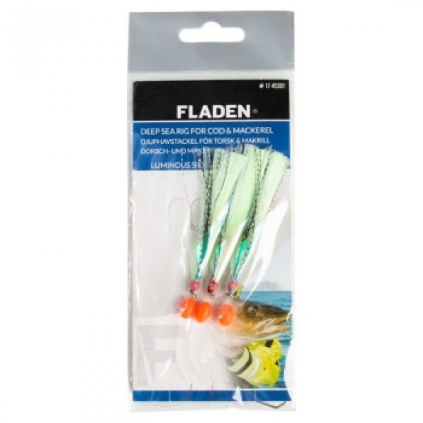 Морской монтаж Fladen Luminous Silk 5 Hooks size 4 Yellow