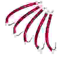 Морський монтаж Fladen Rubber Mac 5pcs size 9/0 Red/White