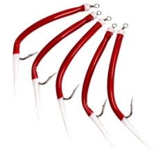 Морской монтаж Fladen Rubber Mac 5pcs size 12/0 Red/White