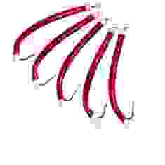 Морской монтаж Fladen Rubber Mac 5pcs size 12/0 Red/White