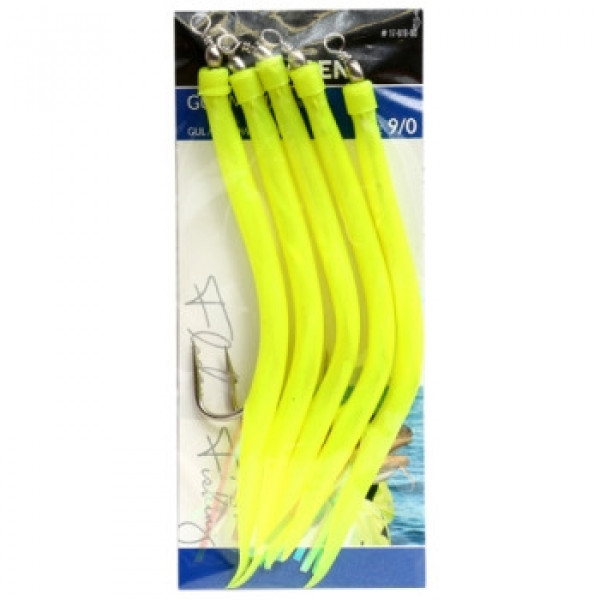 Морской монтаж Fladen Rubber Mac 5pcs size 9/0 Yellow