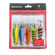 Set of spinners Daiwa Megaforce Lawnmover 75mm 18g 5pcs